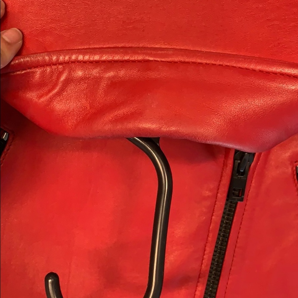 rag & bone Red Leather Jacket - Picture 5 of 6